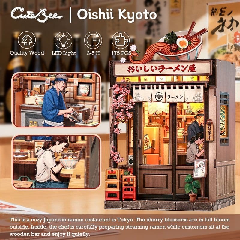 Figurine Model Kit Miniature House Oishii Kyoto 22 x 13 cm  