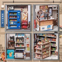Figurine Model Kit Miniature House Beika-cho Convenience Store 22 x 15 cm  