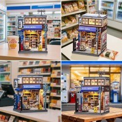 Figurine Model Kit Miniature House Beika-cho Convenience Store 22 x 15 cm  