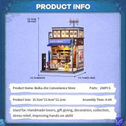 Figurine Model Kit Miniature House Beika-cho Convenience Store 22 x 15 cm  