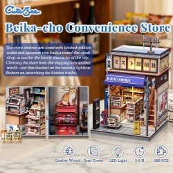Figurine Model Kit Miniature House Beika-cho Convenience Store 22 x 15 cm  