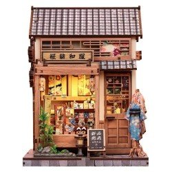 Miniature House Model Kit Sakura O Kimono Shop 19 x 14 cm  