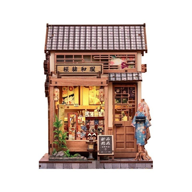 Miniature House Model Kit Sakura O Kimono Shop 19 x 14 cm  