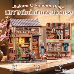 Miniature House Model Kit Sakura O Kimono Shop 19 x 14 cm  