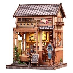 Figurine Model Kit Miniature House Sakura O Kimono Shop 19 x 14 cm  
