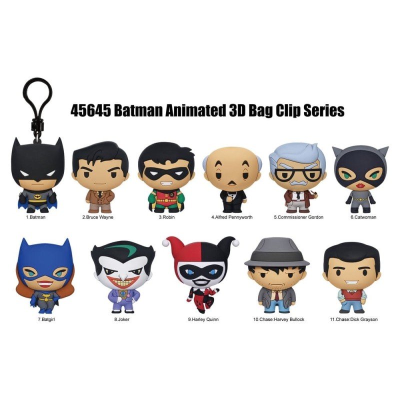 Batman: The Animated Series 3D Foam Bag Clips Series 1 Display (24)