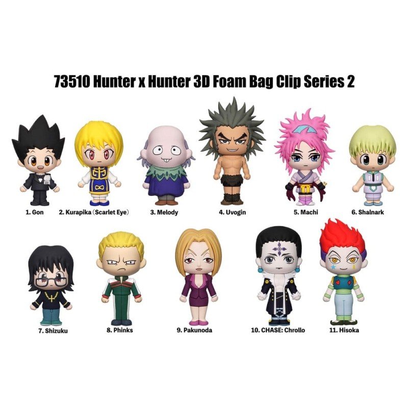 Hunter × Hunter 3D Foam Bag Clips Series 2 Display (24)