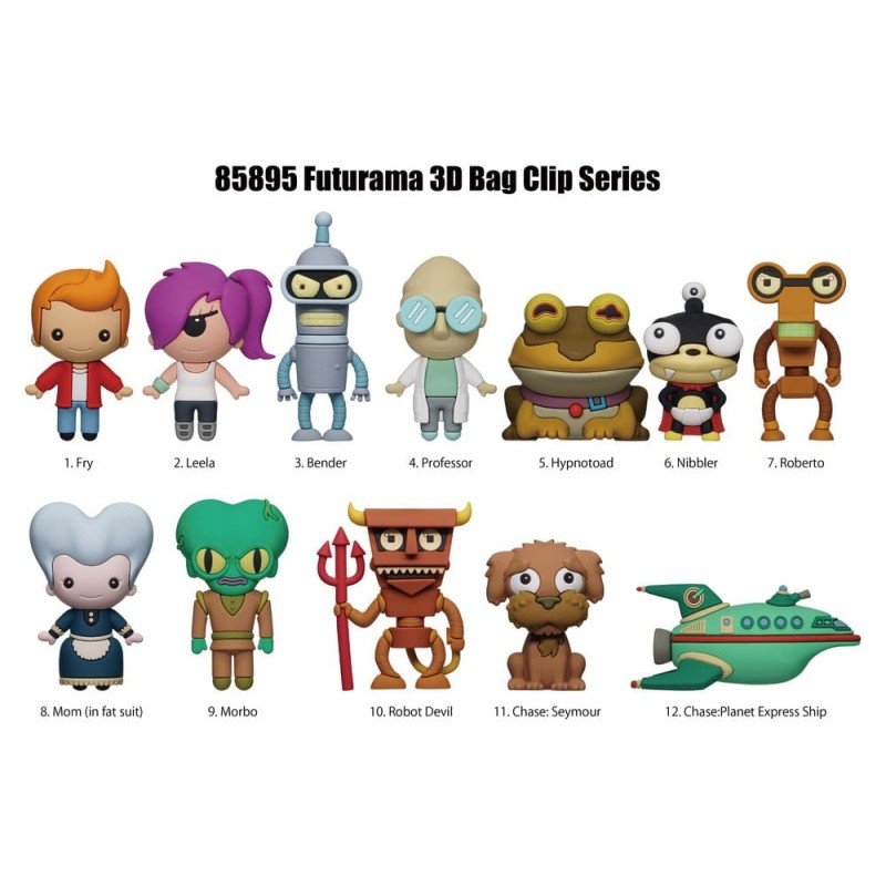 Futurama 3D Foam Bag Clips Series 1 Display (24)