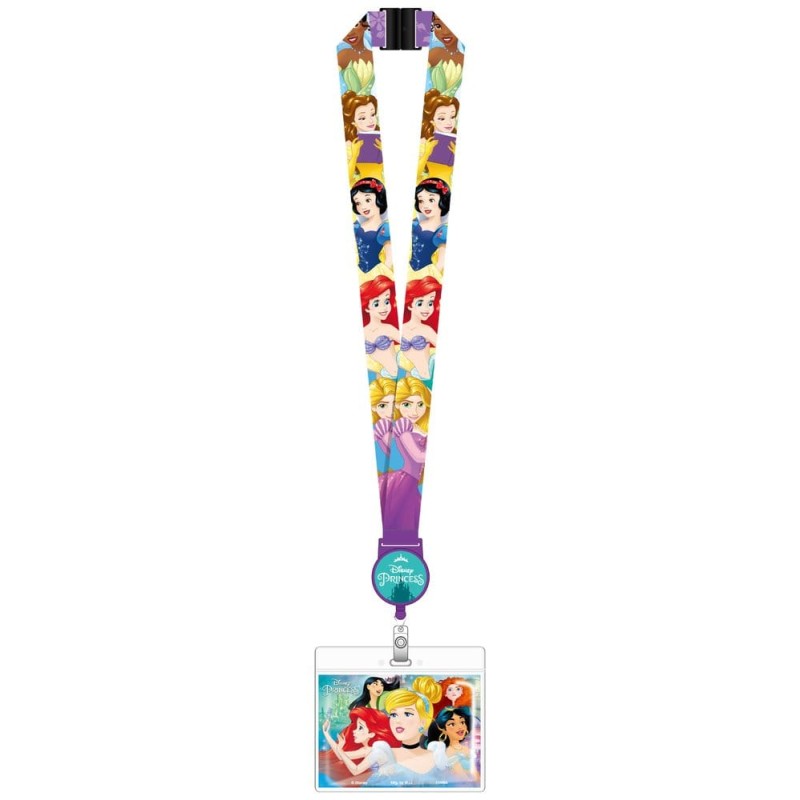 Disney Princess Lanière de luxe avec porte-cartes Rétractable