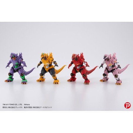 Godzilla x Evangelion Hyper Modeling Series PVC Statues 4-Pack Mechagodzilla Kiryu Eva colour Ver. 9 cm 