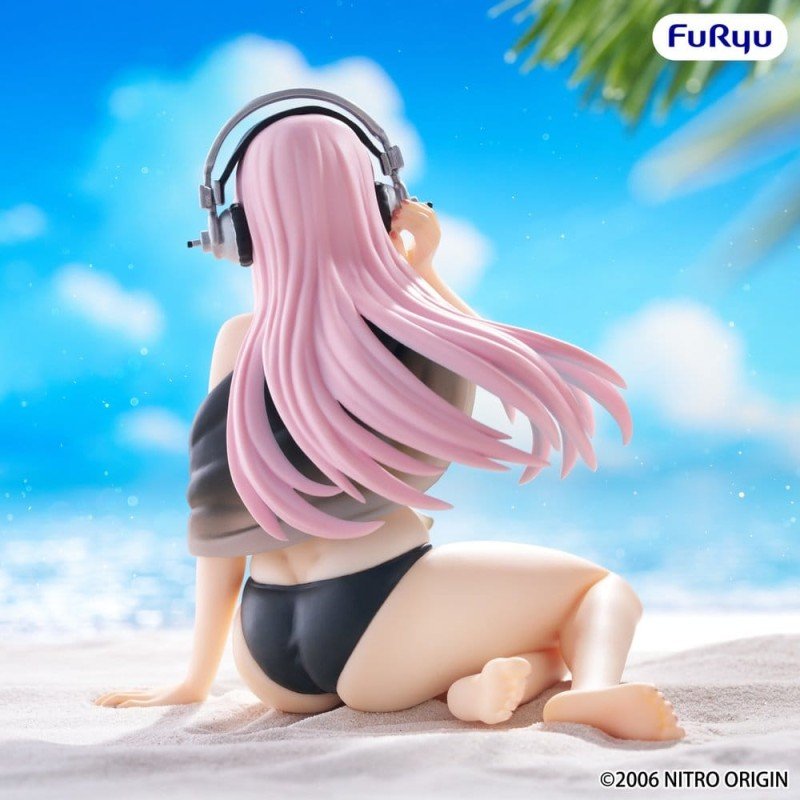 Super Sonico statuette PVC Noodle Stopper Super Sonico Swimsuit Black Color Ver. 10 cm