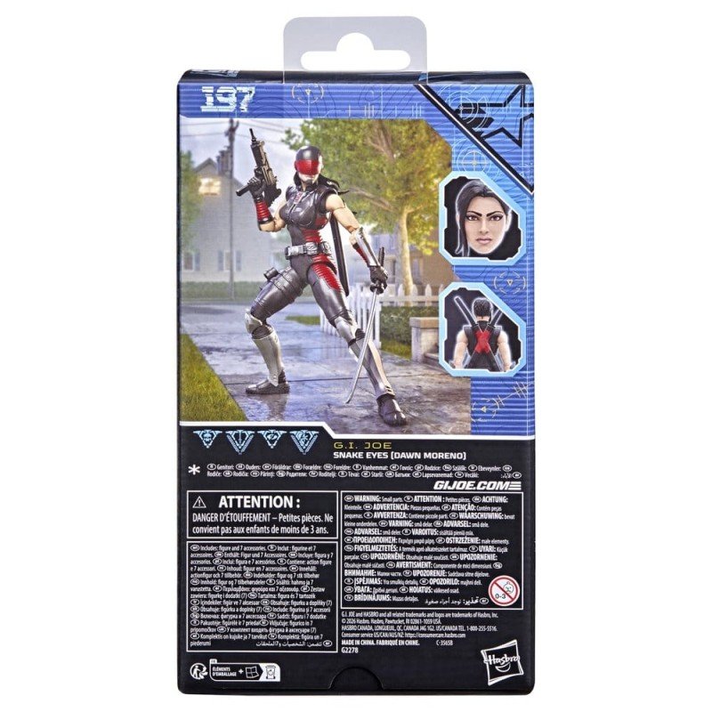G.I. Joe Classified Series Figurine Snake Eyes (Dawn Moreno) 15 cm
