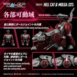 Zoids figurine Plastic Model Kit 1/100 RMZ-019 Hell Cat & Molga Zenebus Color Set 14 cm    