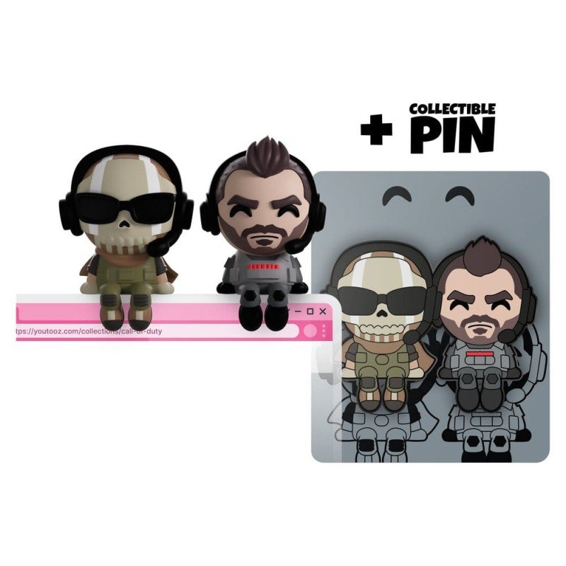 Call of Duty Vinyl figurines Ghost & Soap Monitor Buddiez 7 cm 