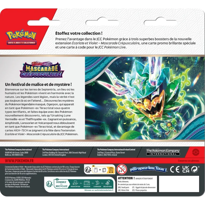 Pokémon - Twilight Masquerade (EV06) - Blister 3 Boosters FR | 820650558405