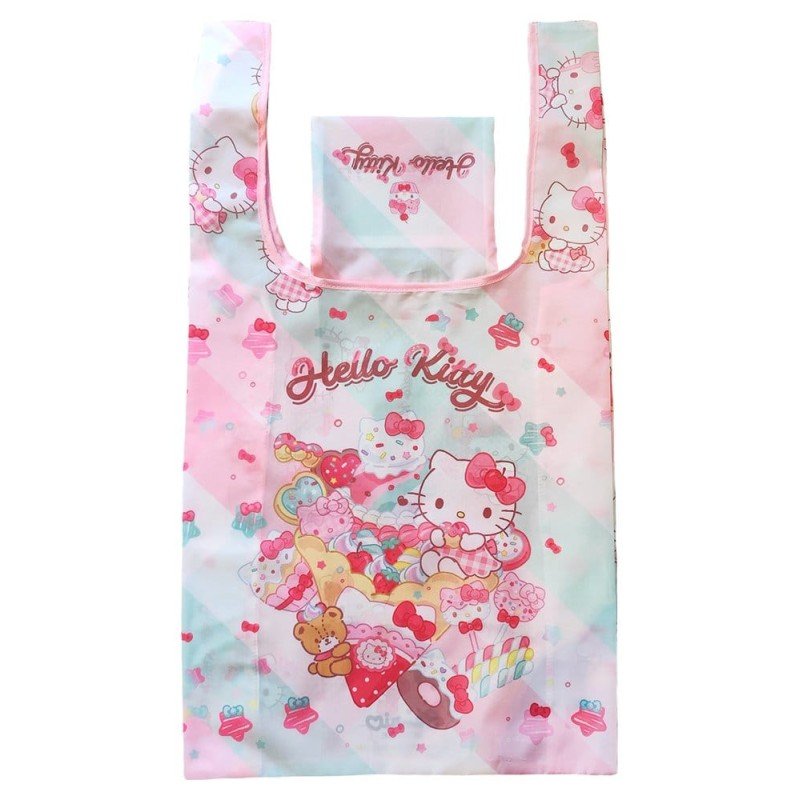 Sanrio Tote Bag Hello Kitty Snack And Sweet Foldable