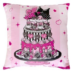 Sanrio Pink Black Party Series Pillow Kuromi & My Melody 35 x 35 cm 