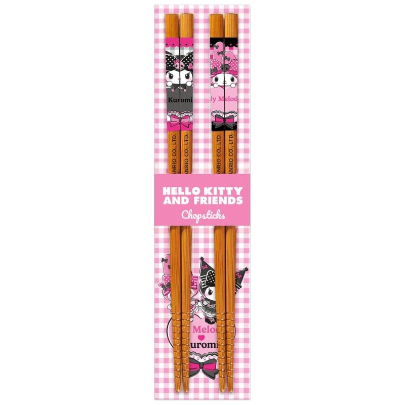 Sanrio baguettes Pink Black Party Series Kuromi & My Melody
