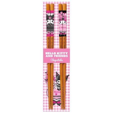 Sanrio baguettes Pink Black Party Series Kuromi & My Melody