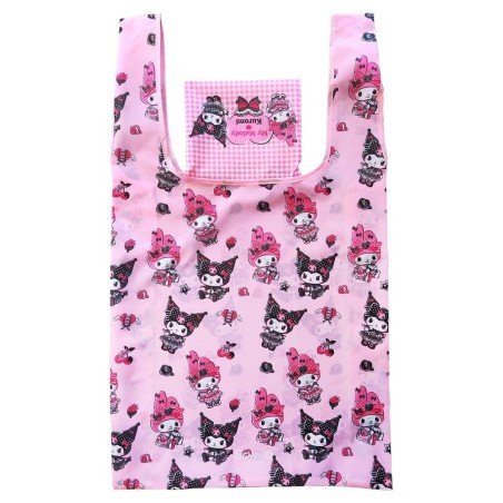 Sanrio sac shopping Pink Black Party Series Kuromi & My Melody Foldable