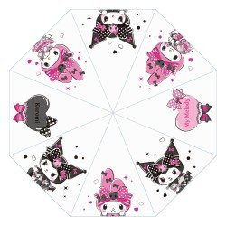 Sanrio Pink Black Party Series Umbrella Kuromi & My Melody Transparent  