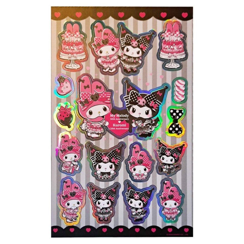 Sanrio stickers Pink Black Party Series