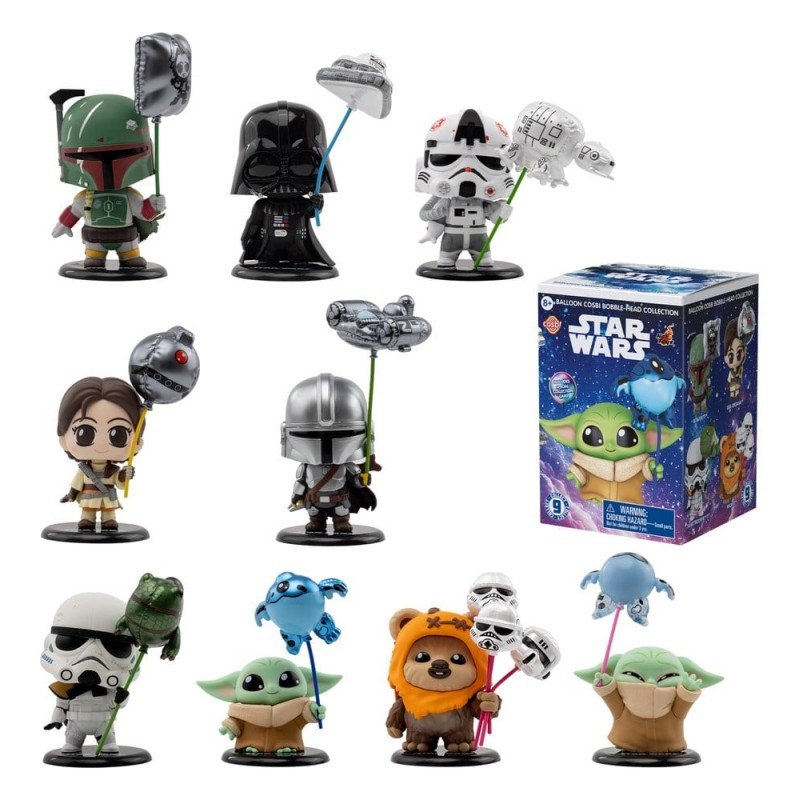 Star Wars présentoir boîte-mystère figurines mini Cosbi Balloon 8 cm (8)