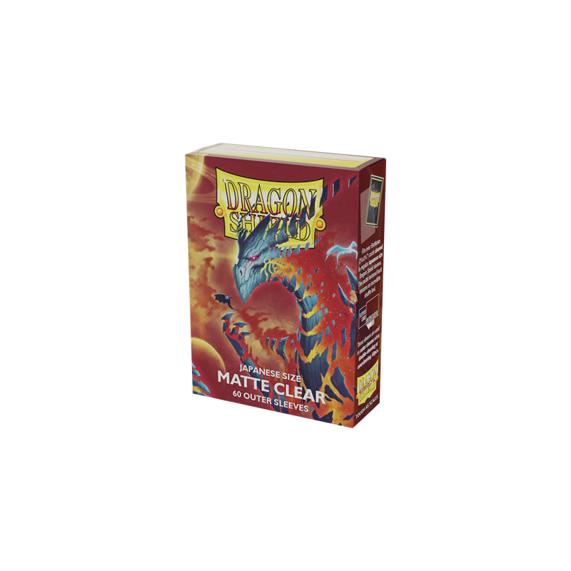 Dragon Shield - Japanese Size Matte Outer Sleeves - Clear (60 Sleeves)