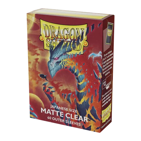 Dragon Shield - Japanese Size Matte Outer Sleeves - Clear (60 Sleeves) | 5706569133528