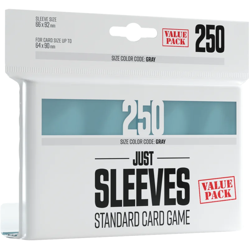 Gamegenic - Just Sleeves - Standaard Card Size Value Pack Sleeves 66x92 (250 Sleeves) | 4251715411377