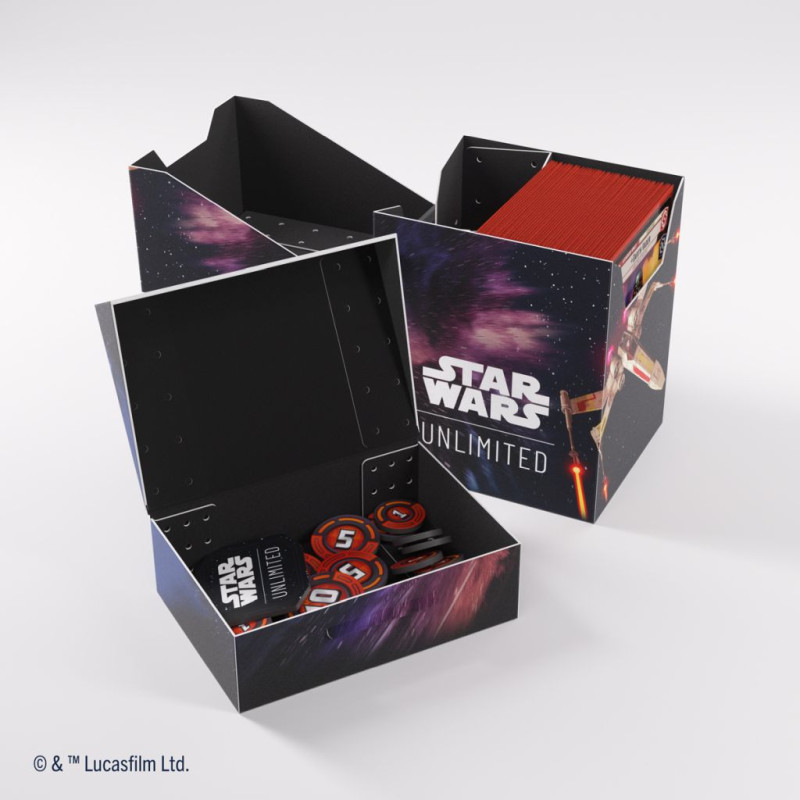 Gamegenic - Star Wars: Unlimited - Soft Crate Deck Box - X-Wing/TIE Fighter