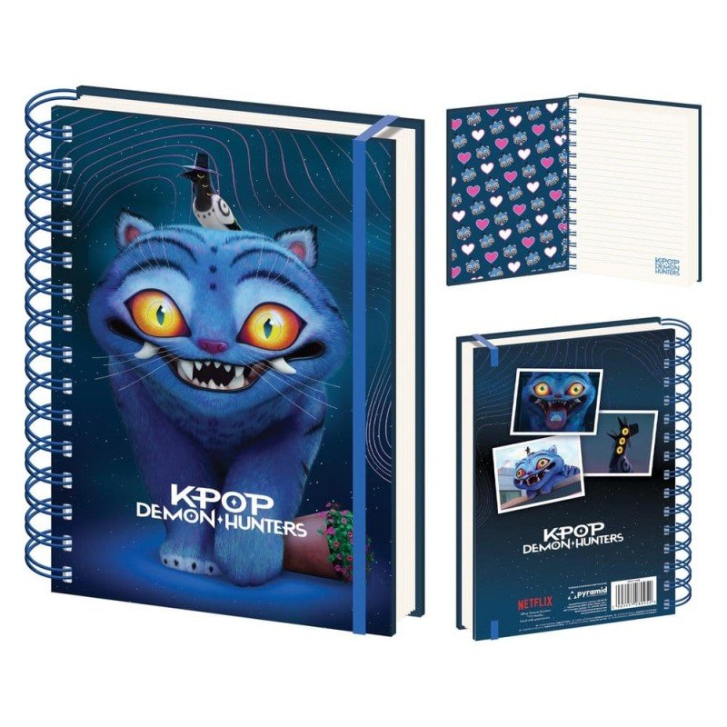KPop Demon Hunters cahier à spirale A5 Wiro 3D Derpy Tiger