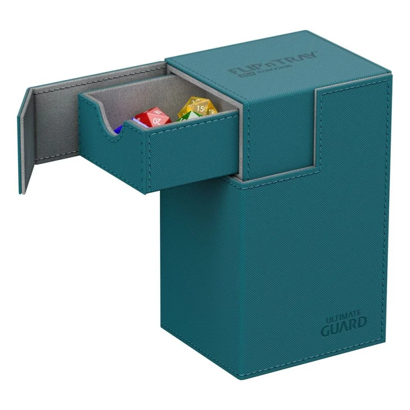 produit : boîte pour cartes Flip n Tray Deck Case 100+ taille standard XenoSkin Bleu Pétrole marque : Ultimate Guard