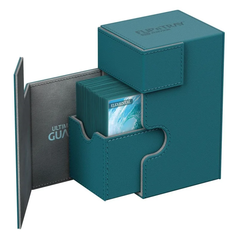 produit : boîte pour cartes Flip n Tray Deck Case 100+ taille standard XenoSkin Bleu Pétrole marque : Ultimate Guard