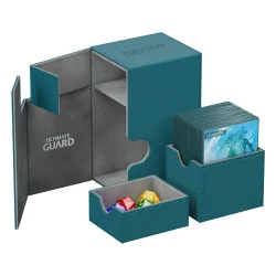 produit : boîte pour cartes Flip n Tray Deck Case 100+ taille standard XenoSkin Bleu Pétrole marque : Ultimate Guard