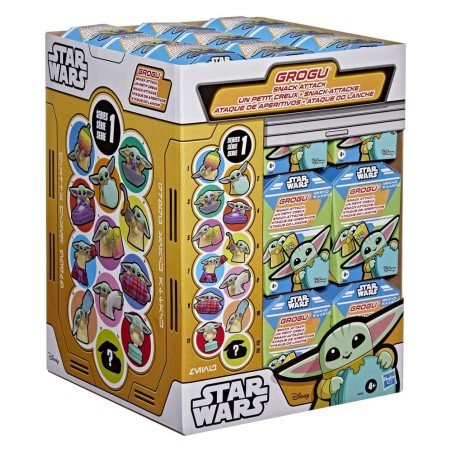 Star Wars présentoir boîte-mystère mini-figurines Grogu Snack Attack Series 1  4 cm (24)