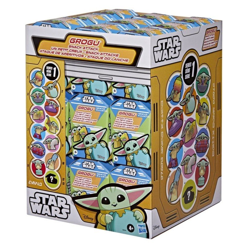 Star Wars présentoir boîte-mystère mini-figurines Grogu Snack Attack Series 1  4 cm (24)