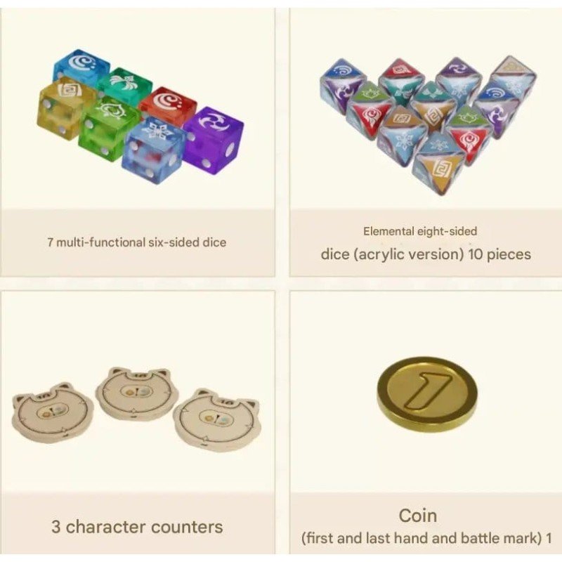 Genshin Impact Trading Card Game - Accessory & Dice Set *Chinese Version*