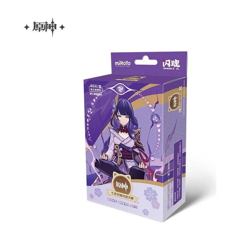Genshin Impact Jeu de Cartes à Collectionner Pre-Build Starter Deck 01 Series 03 Raiden Shogun *Version Chinoise*
