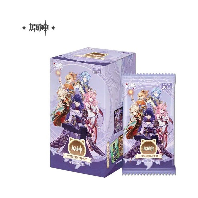 Genshin Impact Blind Box présentoir jeu de cartes à collectionner Series 3 (18) *Version Chinoise*