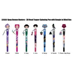 K-Pop Demon Hunter Stylos avec Topper 3D Présentoir (16)