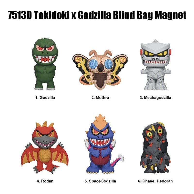 Tokidoki x Godzilla Magnets Blind Pack Serie 1 Display (12)