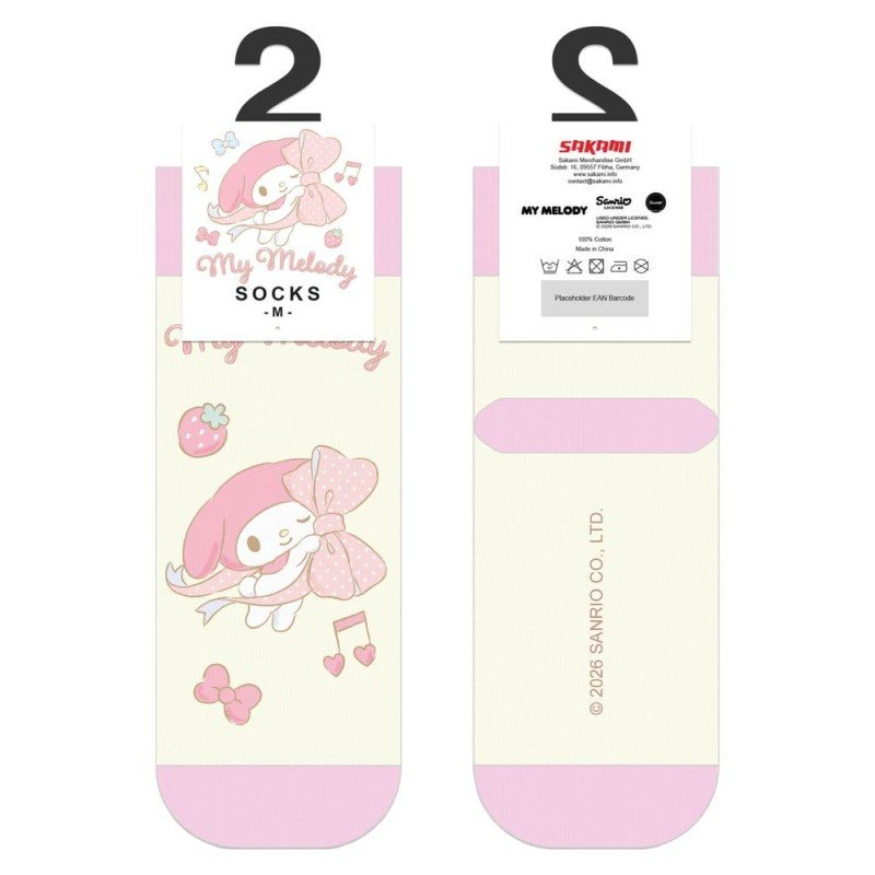 Sanrio chaussettes My Melody Big Ribbon Short 36-40