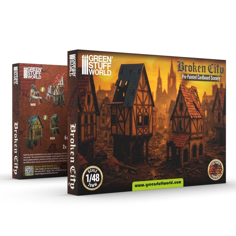 Green Stuff World- Ensemble de Terrain - Ville en Ruine