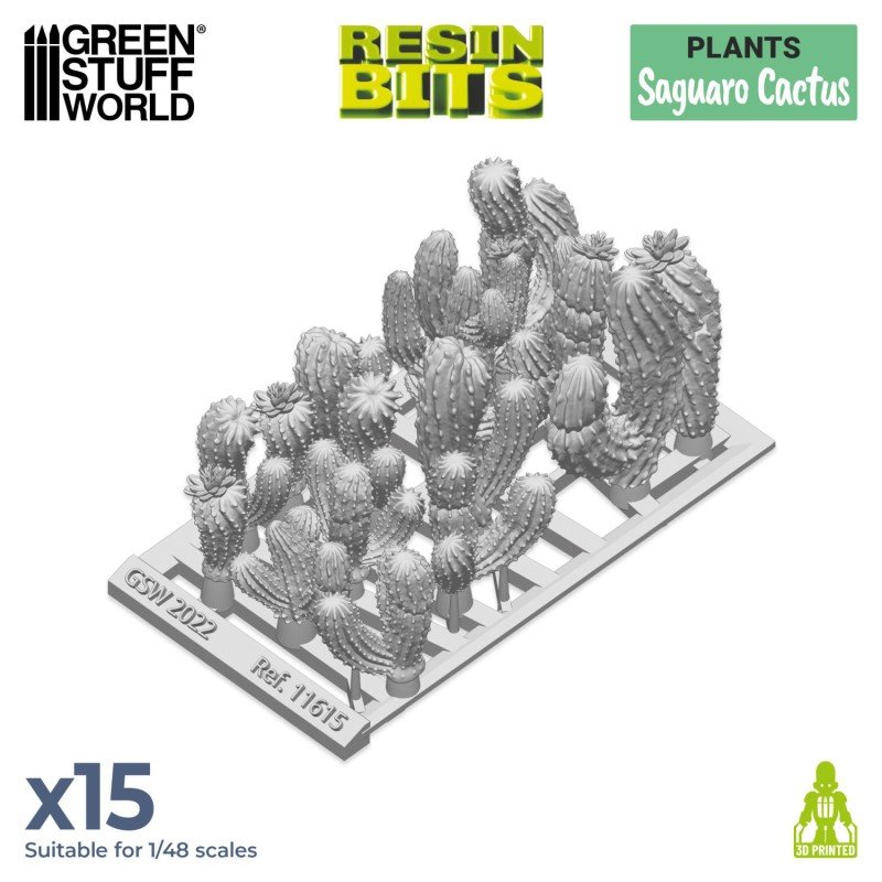 Green Stuff World- 3D Printed - Plantes - Saguaro Cactus