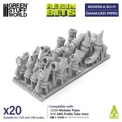 Green Stuff World- 3D Printed - Modern & Sci-fi - Damaged Pipes