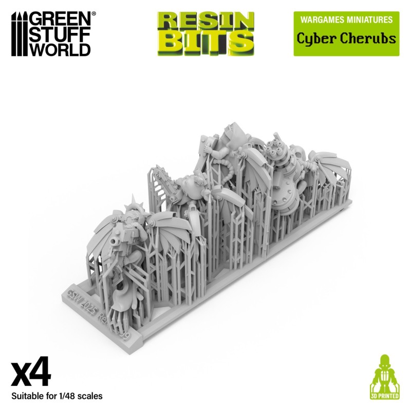 Green Stuff World- 3D Printed - Wargames Miniatures - Cyber Chérubins