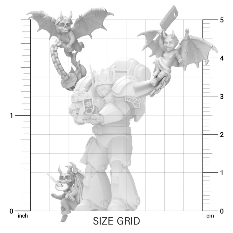 Green Stuff World - 3D Geprint - Wargames Miniaturen - Evil Cherubs