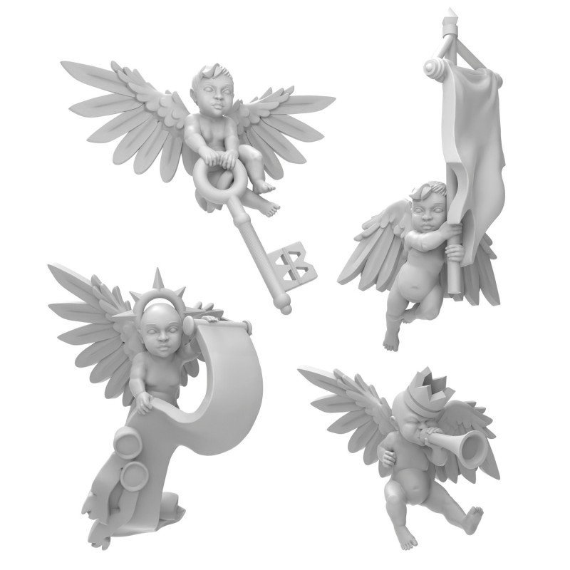 Green Stuff World- 3D Printed - Wargames Miniatures - Chérubins Angéliques
