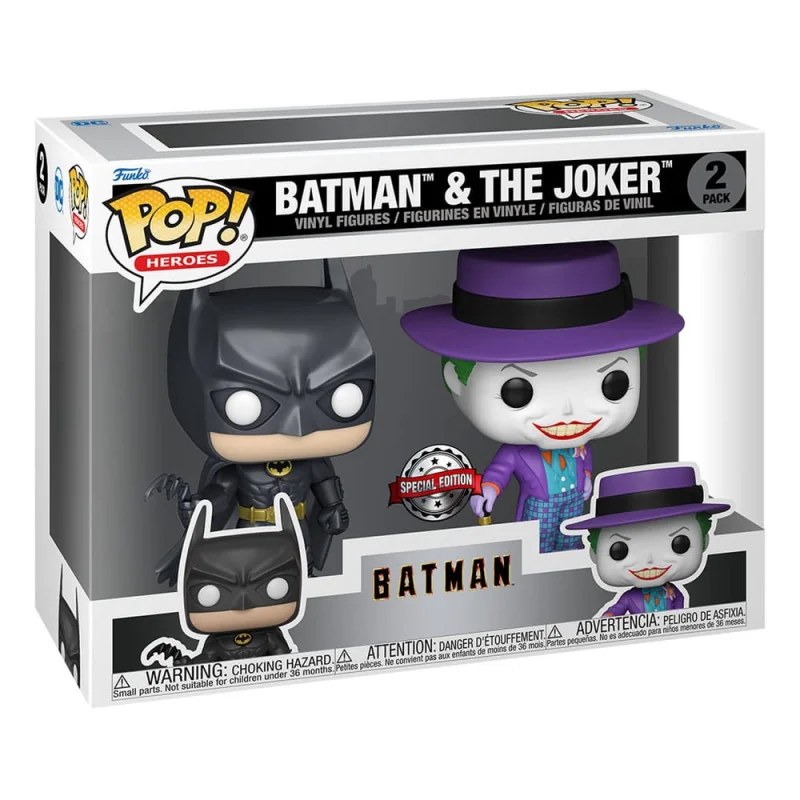 DC Comics Batman (1989) - 2 Figuur Pack Funko POP! Batman & The Joker Vinyl Hero 9 cm | 889698624800